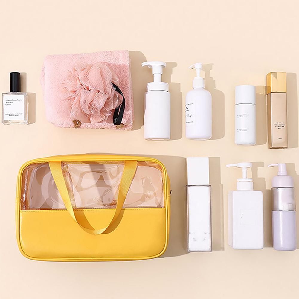 3pcs Large Capacity Waterproof Makeup Bag Set Translucent PU Travel Storage Bag - Cosmetic-Bag-3pcs-Black V528-COSMETIC-BAG-3PCS-BLACK-882548