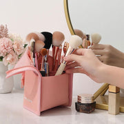 Stand Cosmetic Bag Travel Zipper Makeup Brush Holder Organizer Pouch Case Cover - Pink V528-COSMETICBAG-PINK-780877