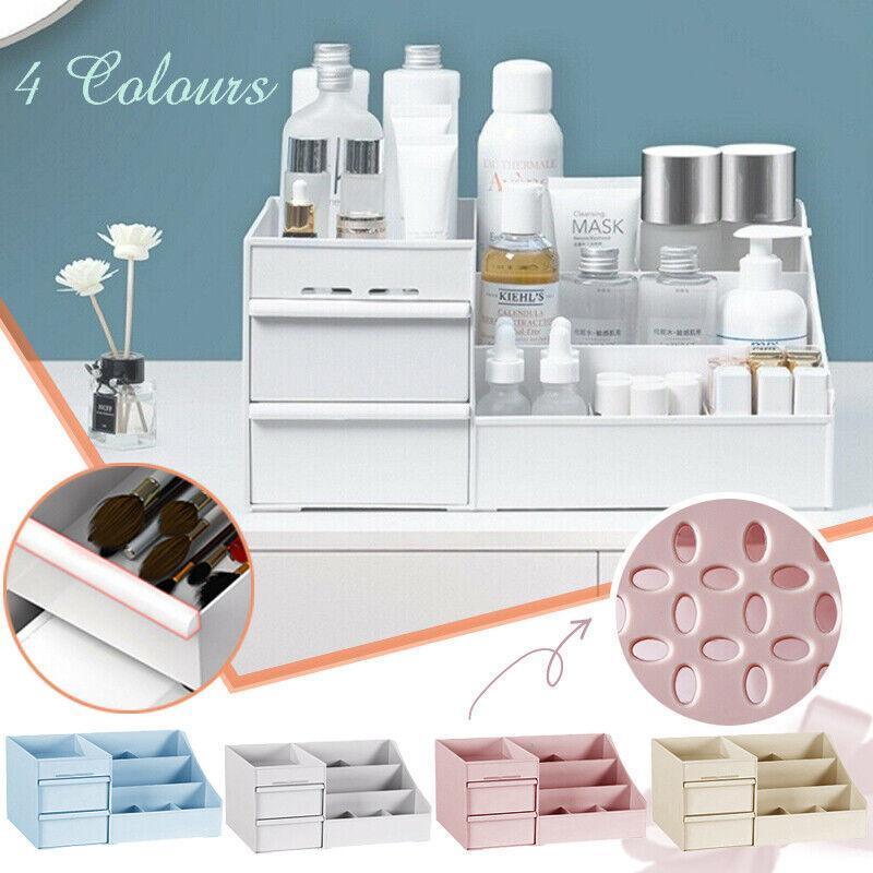 Cosmetic Makeup Organizer With Drawers Bathroom Skincare Storage Box Holder Case - Pink V528-COSMETICCASE-PINK-15423
