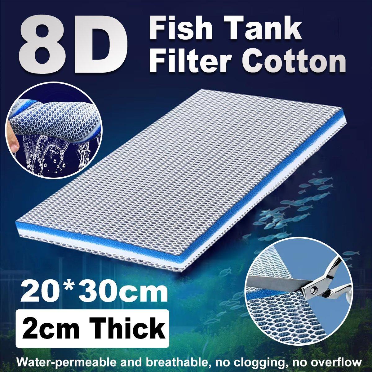 Aquarium 8D Filter Cotton Fish Tank Water Purification Sponge Material Pad V528-COTTON-FILTER-8D-369409