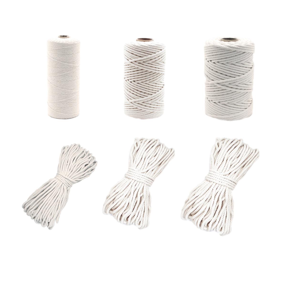 Cotton Rope Macrame Cord 1-12mm DIY Craft Tapestry Binding Decorative String - 12mm x 50m V528-COTTON-ROPE-12-50-290252