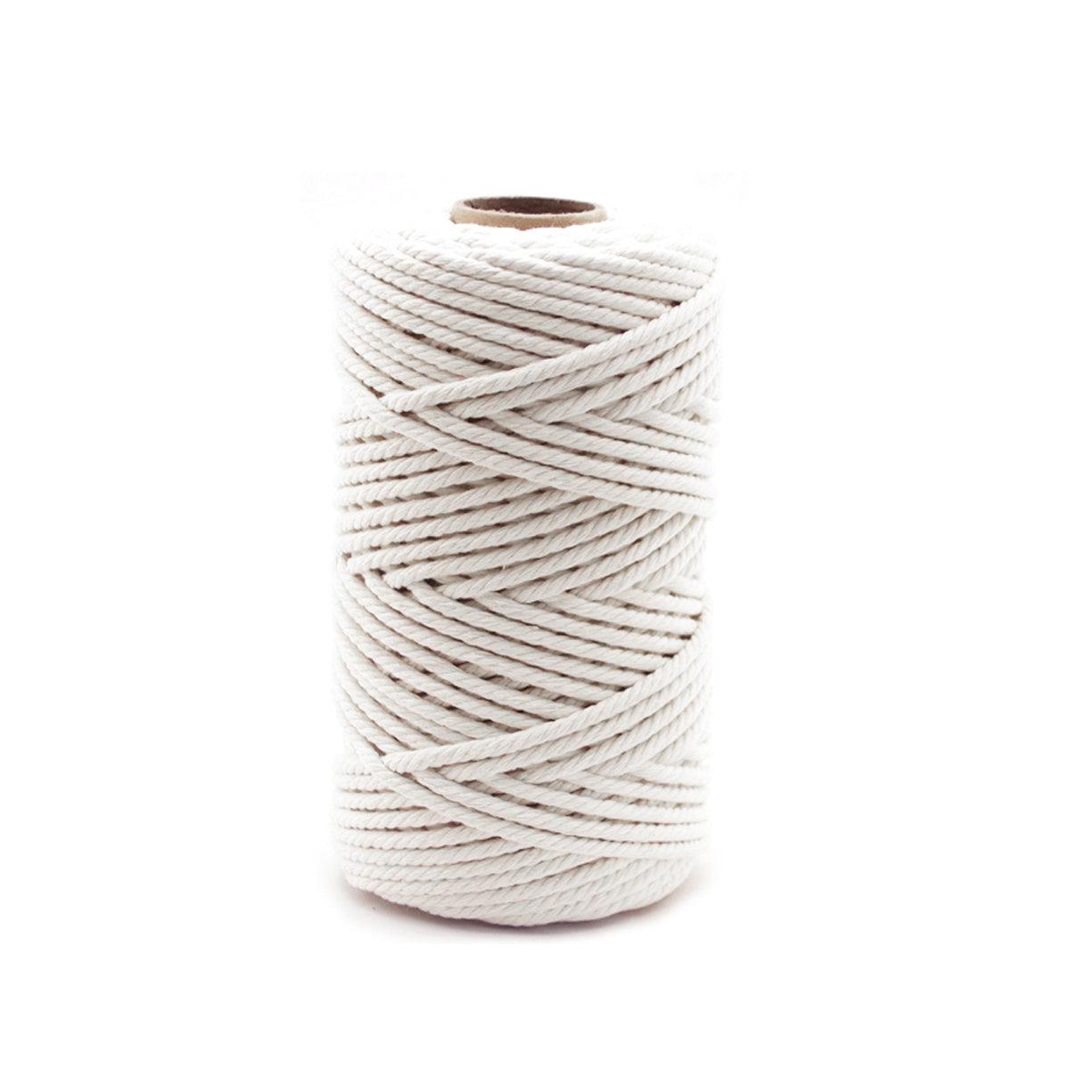 Cotton Rope Macrame Cord 1-12mm DIY Craft Tapestry Binding Decorative String - 12mm x 50m V528-COTTON-ROPE-12-50-290252