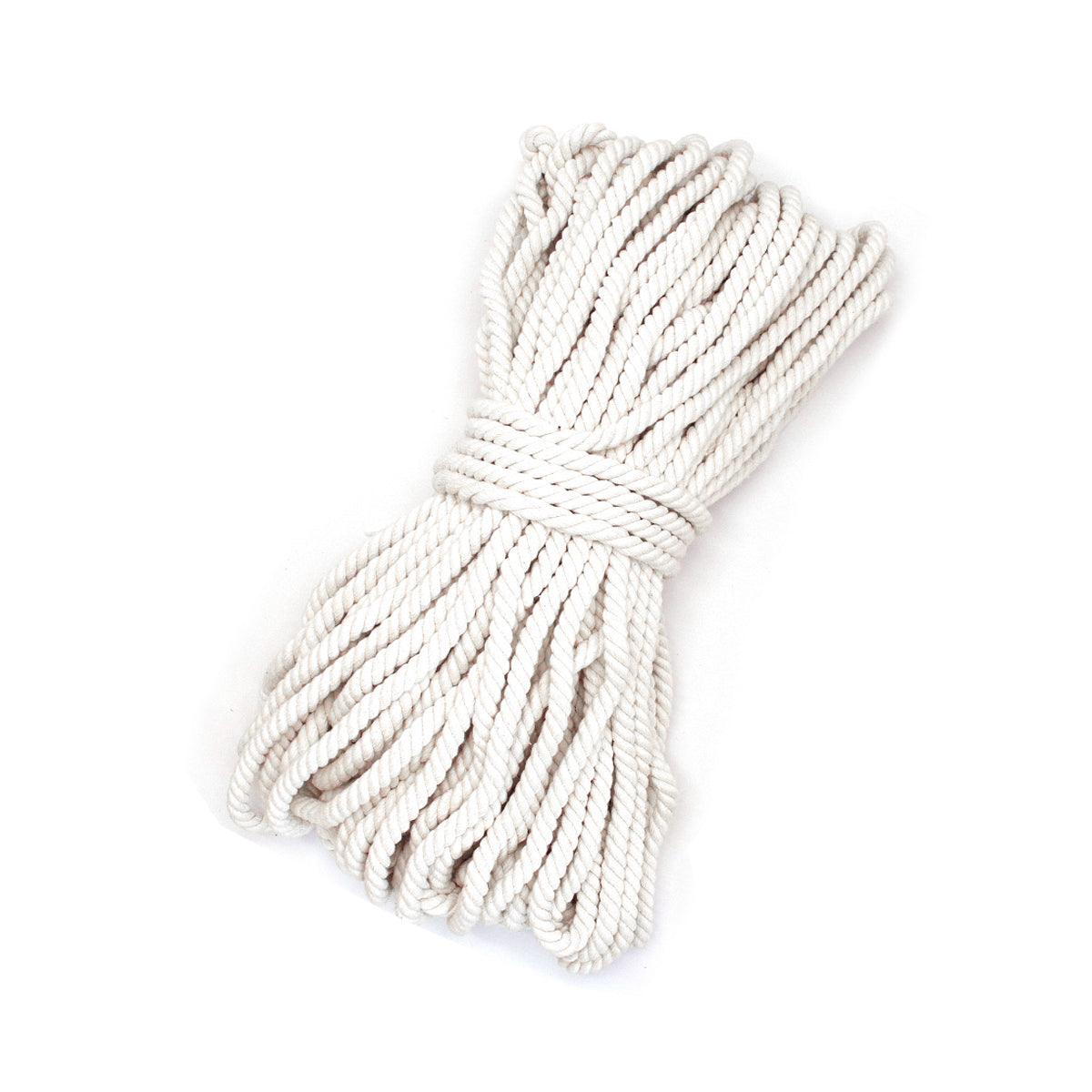 Cotton Rope Macrame Cord 1-12mm DIY Craft Tapestry Binding Decorative String - 12mm x 50m V528-COTTON-ROPE-12-50-290252
