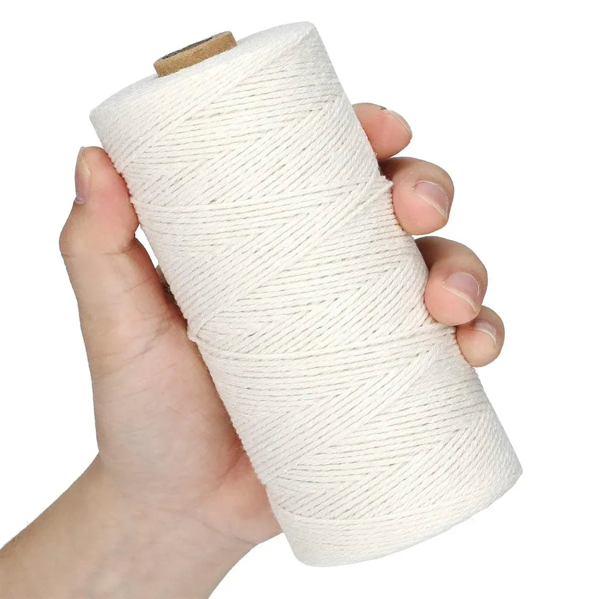 Cotton Rope Macrame Cord 1-12mm DIY Craft Tapestry Binding Decorative String - 6mm x 100m V528-COTTON-ROPE-6-100-661954