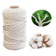 Cotton Rope Macrame Cord 1-12mm DIY Craft Tapestry Binding Decorative String - 6mm x 100m V528-COTTON-ROPE-6-100-661954