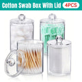 4PCS Transparent Cotton Swabs Makeup Remover Pad Storage Box Household Organizer V528-COTTON-SWAB-BOX-4PCS-769414