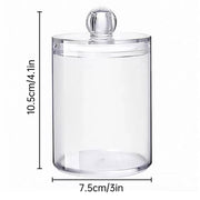 4PCS Transparent Cotton Swabs Makeup Remover Pad Storage Box Household Organizer V528-COTTON-SWAB-BOX-4PCS-769414