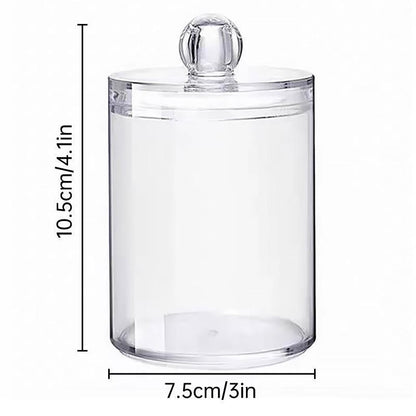 4PCS Transparent Cotton Swabs Makeup Remover Pad Storage Box Household Organizer V528-COTTON-SWAB-BOX-4PCS-769414