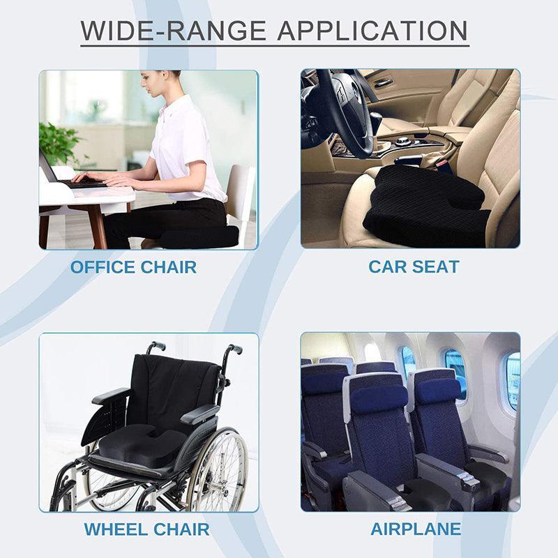 Orthopaedic Memory Foam Seat Cushion Support Back Pain Chair Pillow Car - Blue V528-COTTONCUSHION-BLUE-76652