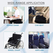 Orthopaedic Memory Foam Seat Cushion Support Back Pain Chair Pillow Car - Grey V528-COTTONCUSHION-GREY-5545332