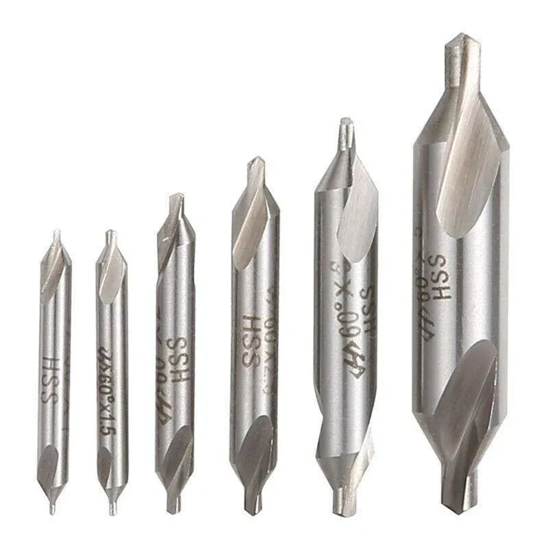6Pcs Combined Center Drill Countersink Bit Lathe Mill Tackle Kit High Speed V528-COUNTERSINKBIT-6PCS-297953