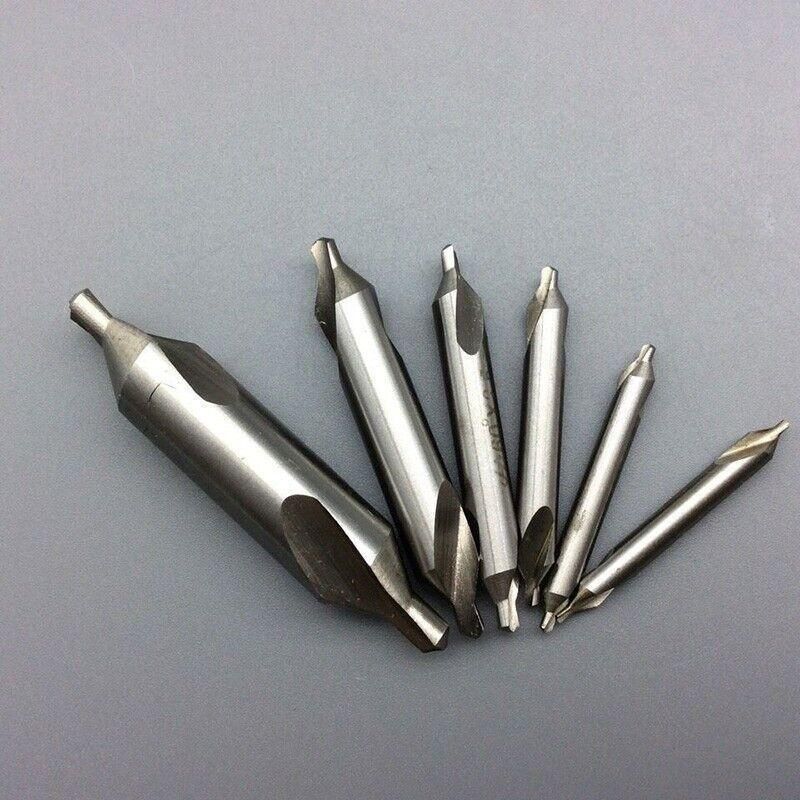 6Pcs Combined Center Drill Countersink Bit Lathe Mill Tackle Kit High Speed V528-COUNTERSINKBIT-6PCS-297953