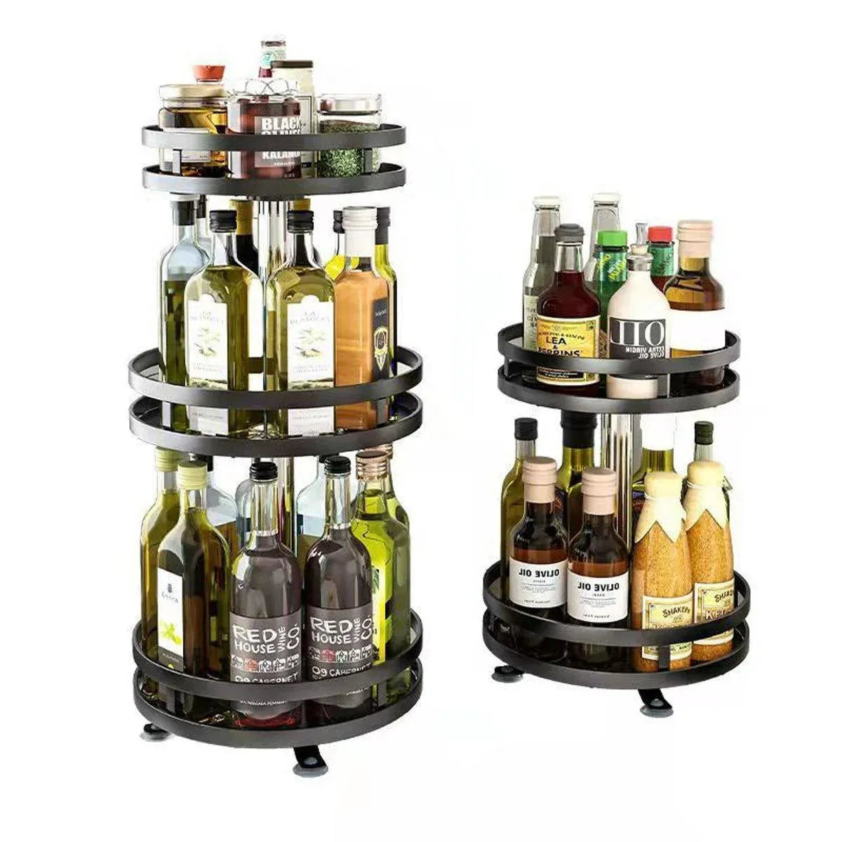Kitchen Rotating Spice Rack Triple Layer Countertop Organizer Storage Shelf - Double Layer V528-COUNTERTOP-STORAGE-RACK-2-986978