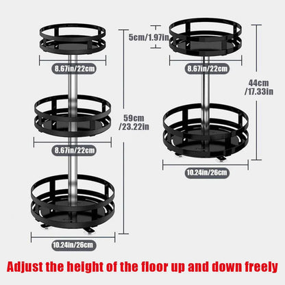 Kitchen Rotating Spice Rack Triple Layer Countertop Organizer Storage Shelf - Double Layer V528-COUNTERTOP-STORAGE-RACK-2-986978