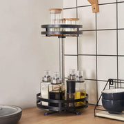 Kitchen Rotating Spice Rack Triple Layer Countertop Organizer Storage Shelf - Double Layer V528-COUNTERTOP-STORAGE-RACK-2-986978