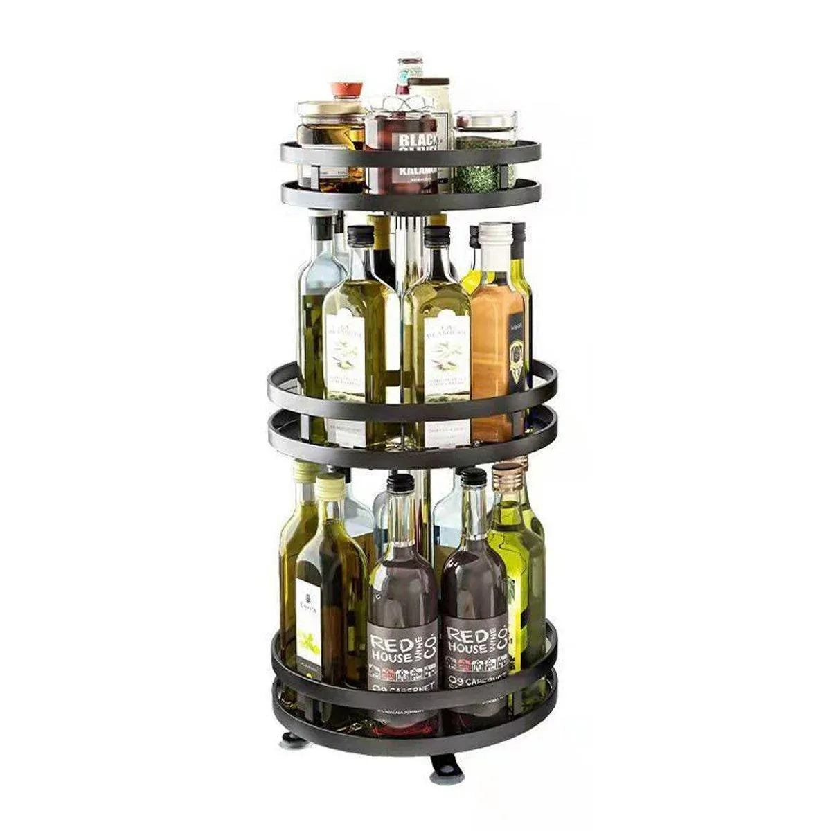 Kitchen Rotating Spice Rack Triple Layer Countertop Organizer Storage Shelf - Double Layer V528-COUNTERTOP-STORAGE-RACK-2-986978