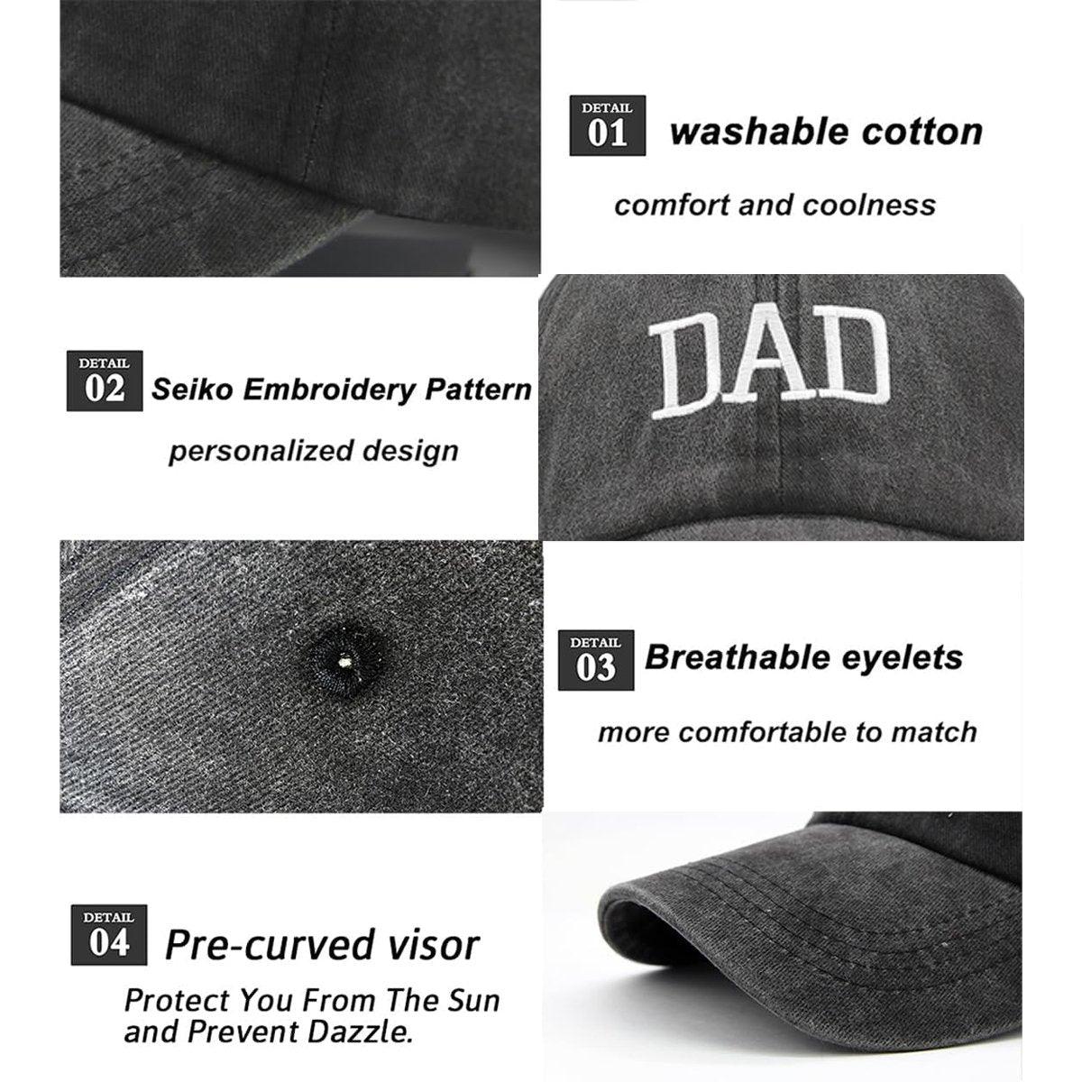 Adjustable Baseball Cap Vintage Dad Hat Casual Duck Tongue Cap for Men and Women V528-COUPLE-HATS-2PCS-518117