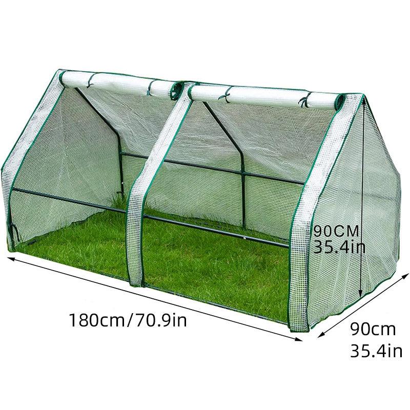Greenhouse Cover Transparent Grid Garden Conservatory Plant Protection Tent V528-COVER-180-90-90CM-719353