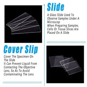 100set Microscope Slide Coverslips for Laboratory Use Glass Slides Research Tool V528-COVER-GLASS-200PCS-680773