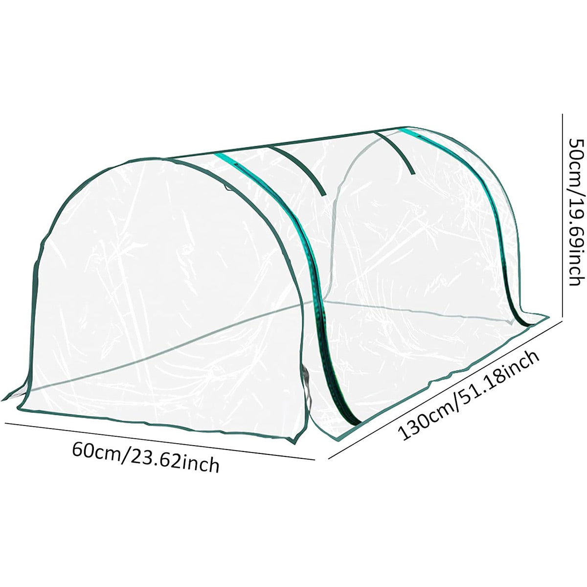 PVC Greenhouse Cover Replacement Plant Tent Garden Shelter No Frame - Transparent V528-COVER-TM-426357