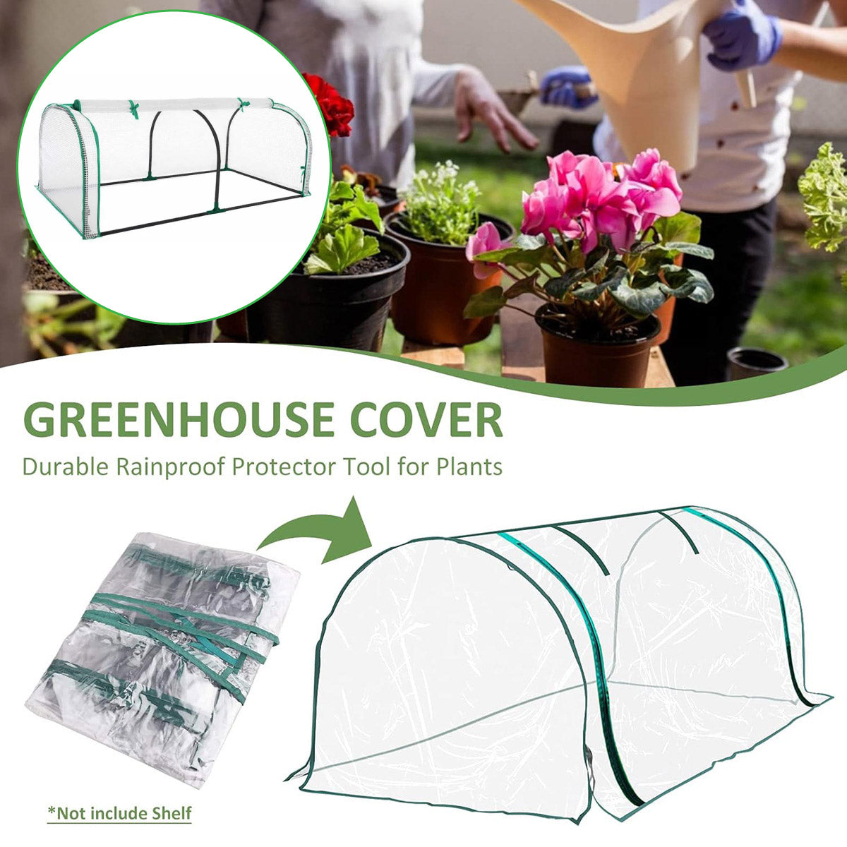 PVC Greenhouse Cover Replacement Plant Tent Garden Shelter No Frame - Transparent V528-COVER-TM-426357