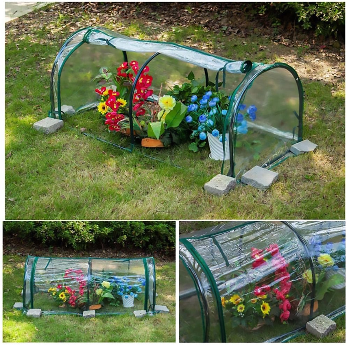 PVC Greenhouse Cover Replacement Plant Tent Garden Shelter No Frame - Transparent V528-COVER-TM-426357