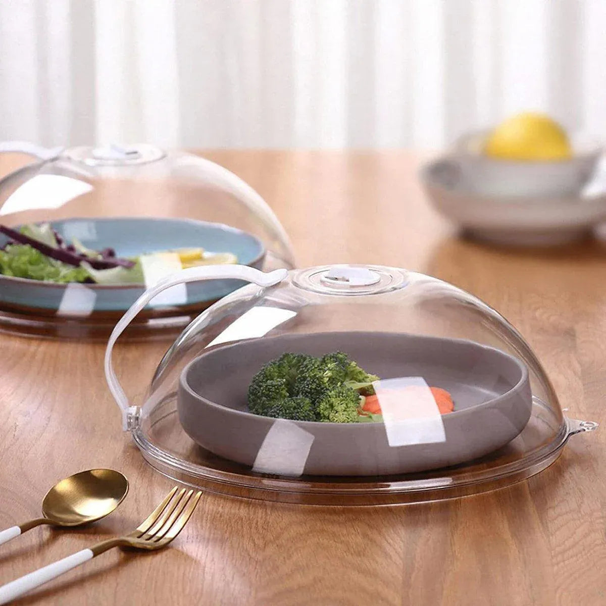 Microwave Safe Food Grade Plastic Splash Proof and Dustproof Heating Cover V528-COVER-WHITE-970126