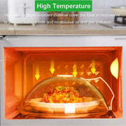 Microwave Safe Food Grade Plastic Splash Proof and Dustproof Heating Cover V528-COVER-WHITE-970126