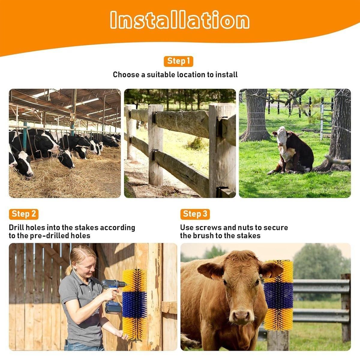 Multifunctional Livestock Brush Massage Scratching and Cleaning Rubbing Brush V528-COW-BODY-BRUSH-113694