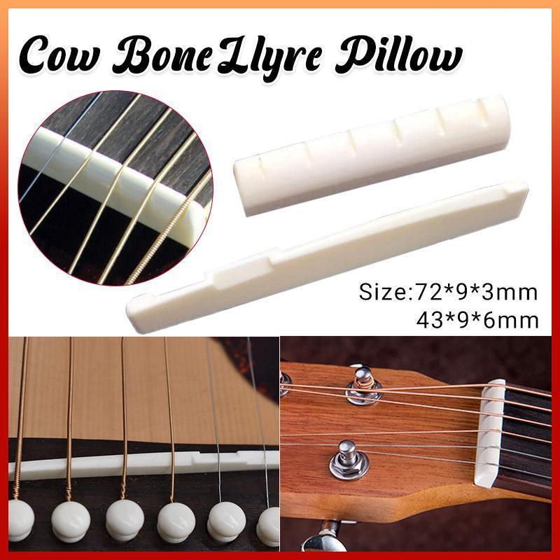 Bone Acoustic Saddle Holder Display Nut Guitar Bridge and Strings End Rack V528-COWBONELLYREPILLOW-1PAIR-738331