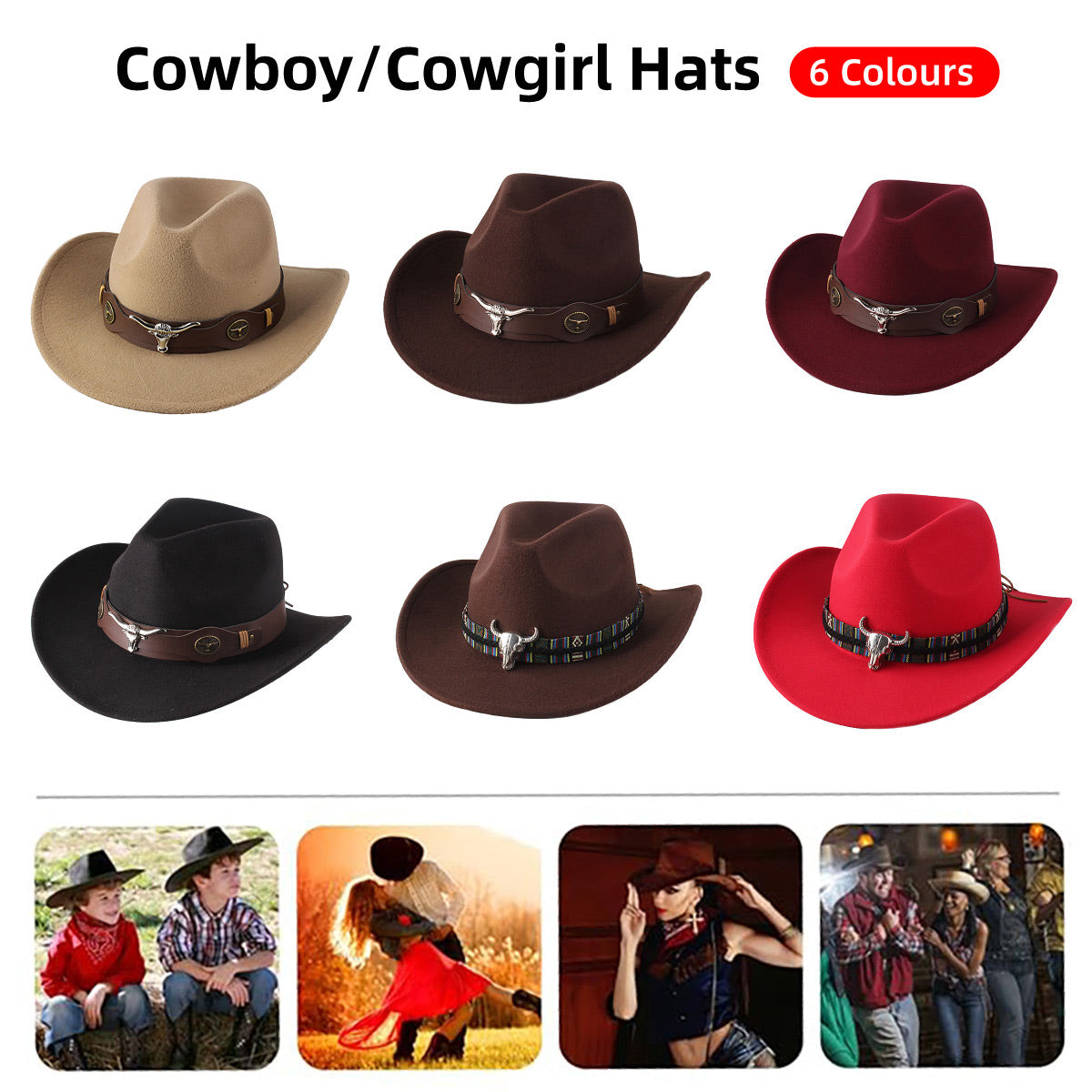 STweed Hat Ethnic Style Jazz Cap Bowler Hat Sun Hat for Men Women Summer Fashion - Brown V528-COWBOY-HAT-BROWN-556521
