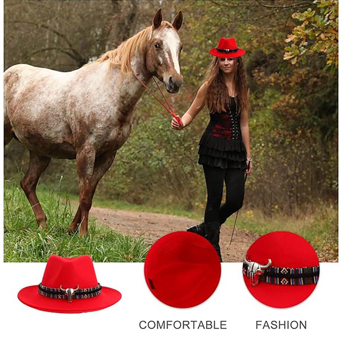 STweed Hat Ethnic Style Jazz Cap Bowler Hat Sun Hat for Men Women Summer Fashion - Brown V528-COWBOY-HAT-BROWN-556521