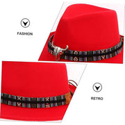 STweed Hat Ethnic Style Jazz Cap Bowler Hat Sun Hat for Men Women Summer Fashion - Brown V528-COWBOY-HAT-BROWN-556521