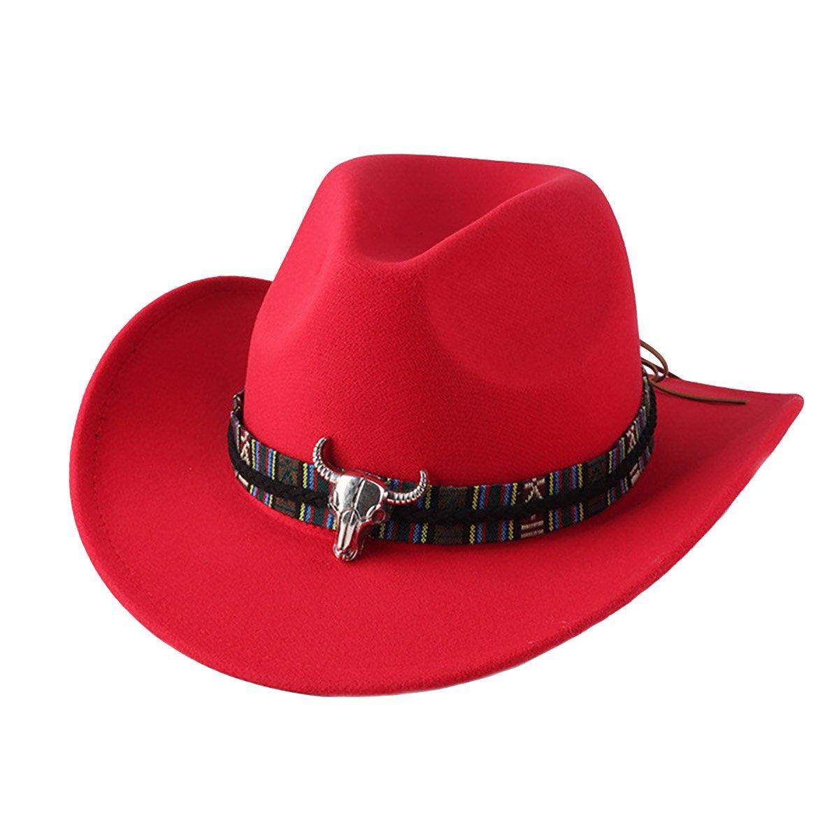 STweed Hat Ethnic Style Jazz Cap Bowler Hat Sun Hat for Men Women Summer Fashion - Brown V528-COWBOY-HAT-BROWN-556521