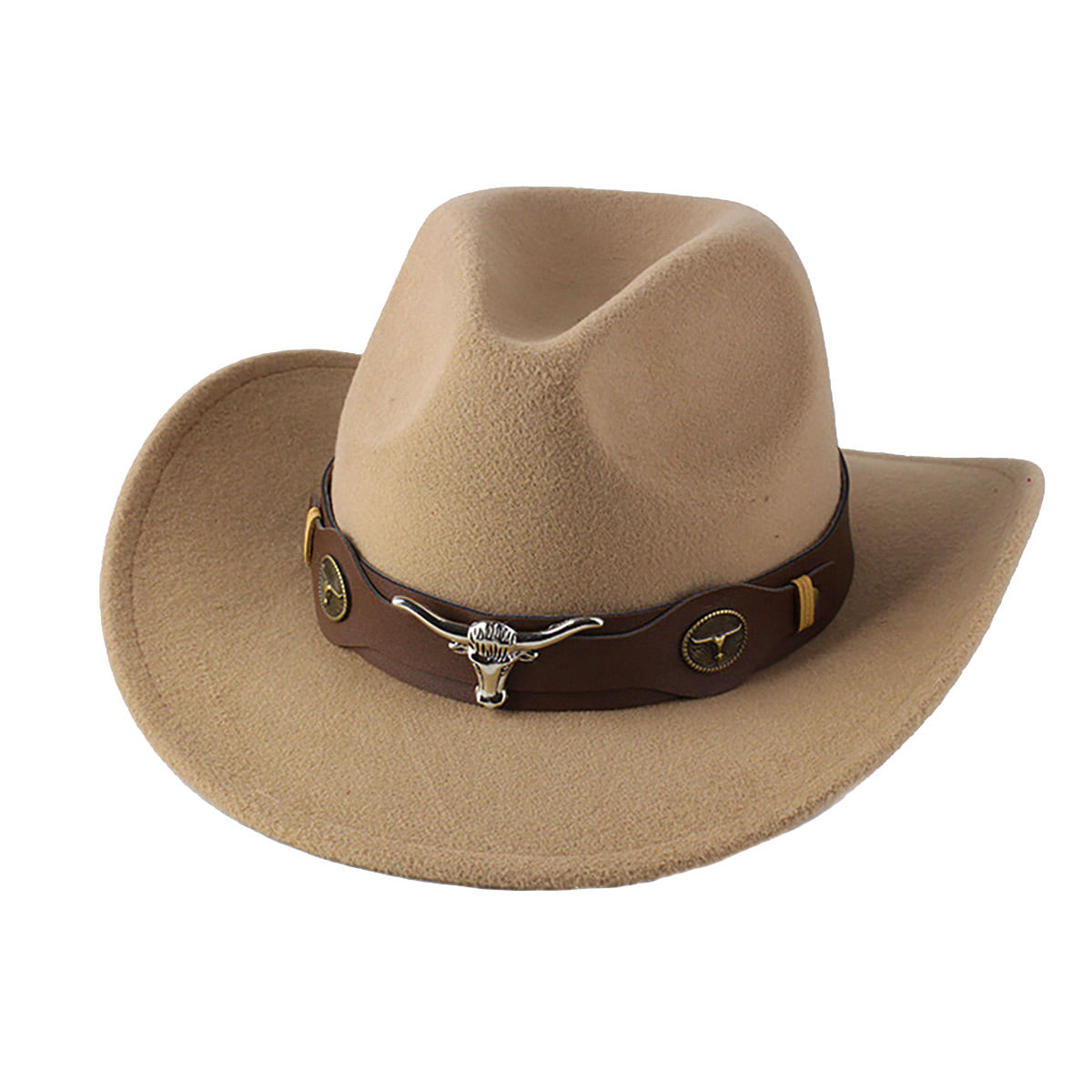 STweed Hat Ethnic Style Jazz Cap Bowler Hat Sun Hat for Men Women Summer Fashion - Brown V528-COWBOY-HAT-BROWN-556521