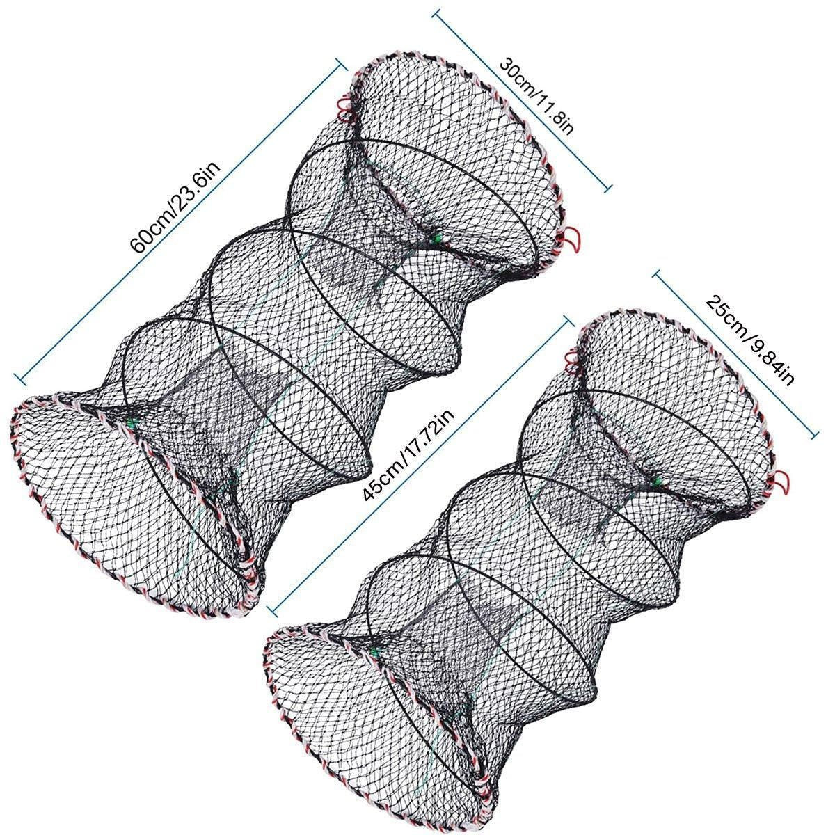 2PCS Shrimp Crab Lobster Fishing Net Fish Trap Cage for Carp Crucian Breeding V528-CRAB-POT-2PCS-491414
