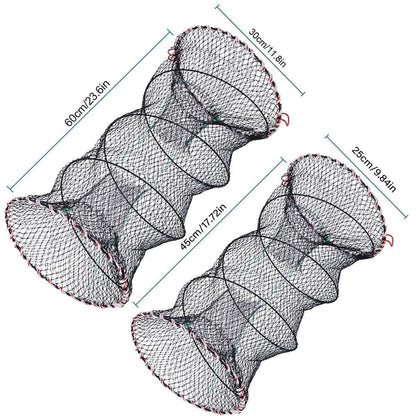 2PCS Shrimp Crab Lobster Fishing Net Fish Trap Cage for Carp Crucian Breeding V528-CRAB-POT-2PCS-491414