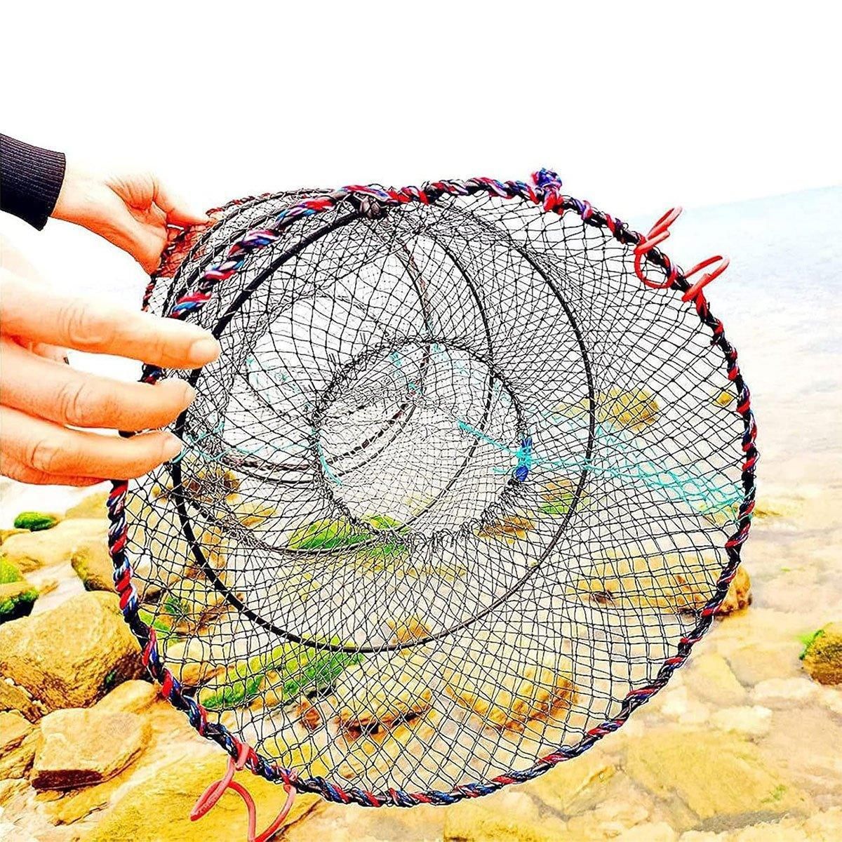 2PCS Shrimp Crab Lobster Fishing Net Fish Trap Cage for Carp Crucian Breeding V528-CRAB-POT-2PCS-491414