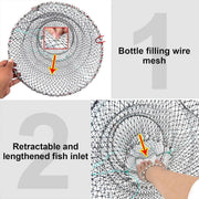 2PCS Shrimp Crab Lobster Fishing Net Fish Trap Cage for Carp Crucian Breeding V528-CRAB-POT-2PCS-491414