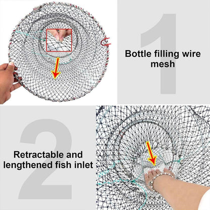2PCS Shrimp Crab Lobster Fishing Net Fish Trap Cage for Carp Crucian Breeding V528-CRAB-POT-2PCS-491414
