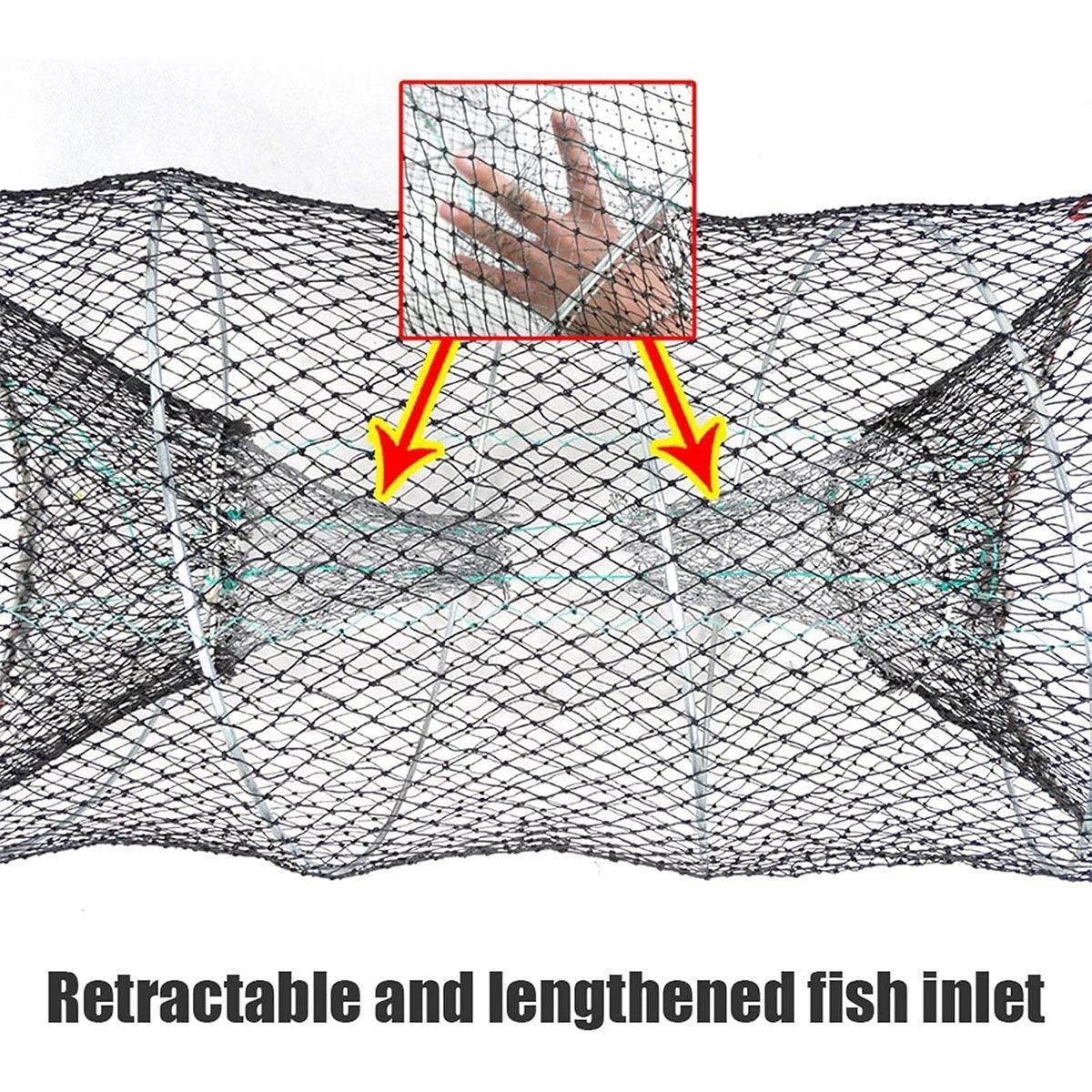 2PCS Shrimp Crab Lobster Fishing Net Fish Trap Cage for Carp Crucian Breeding V528-CRAB-POT-2PCS-491414