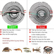2PCS Shrimp Crab Lobster Fishing Net Fish Trap Cage for Carp Crucian Breeding V528-CRAB-POT-2PCS-491414