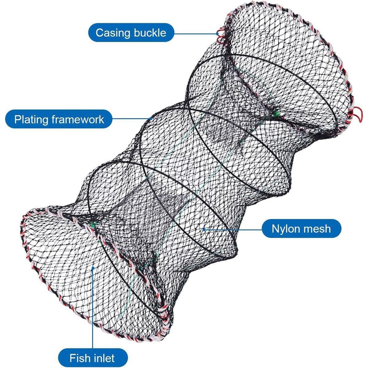 2PCS Shrimp Crab Lobster Fishing Net Fish Trap Cage for Carp Crucian Breeding V528-CRAB-POT-2PCS-491414