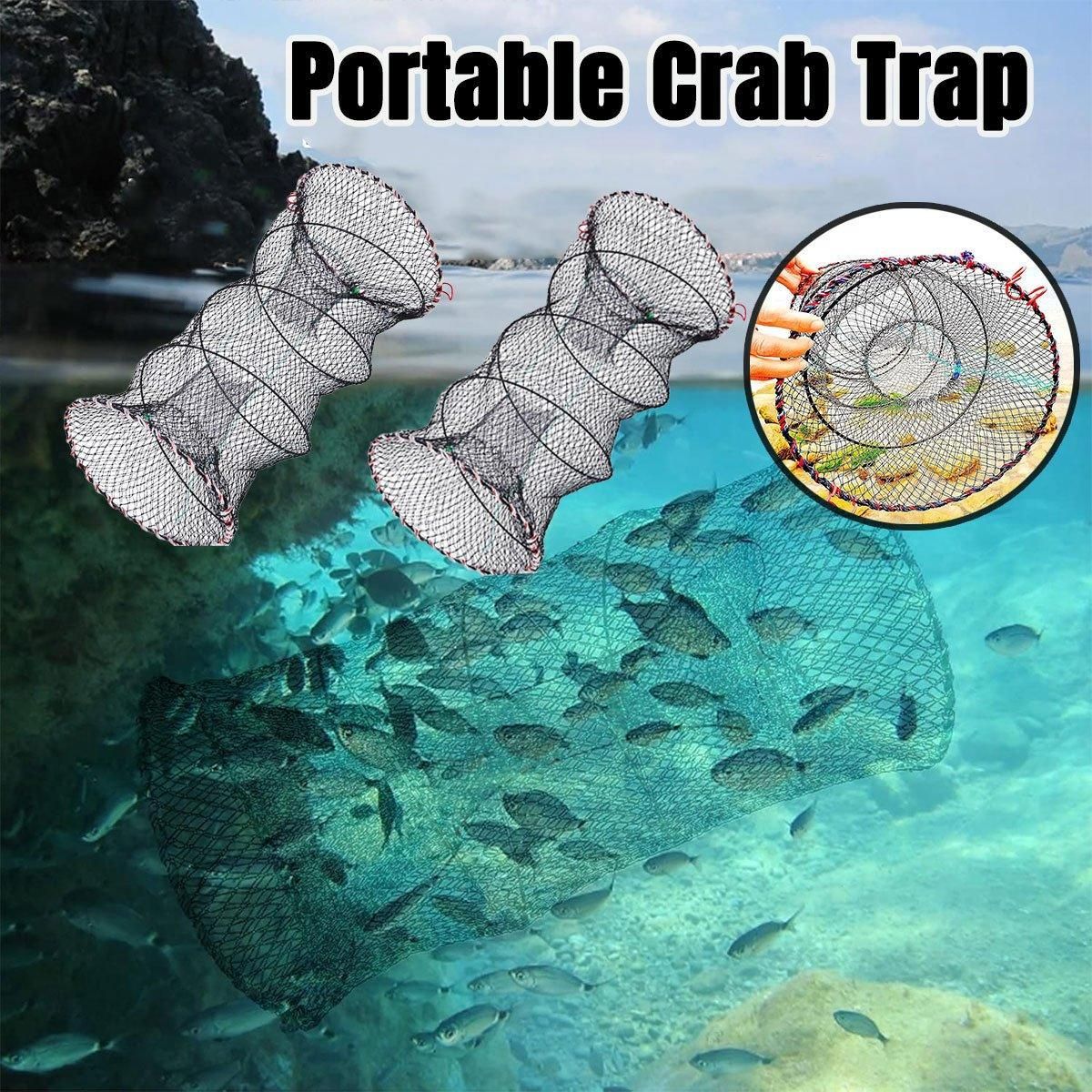 2PCS Shrimp Crab Lobster Fishing Net Fish Trap Cage for Carp Crucian Breeding V528-CRAB-POT-2PCS-491414