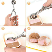 Stainless Steel Icecream Ice Cream Scoop Cookie Dough Mash Spoon Trigger 6Cm Dia V528-CREAMSCOOP-6CM-233169