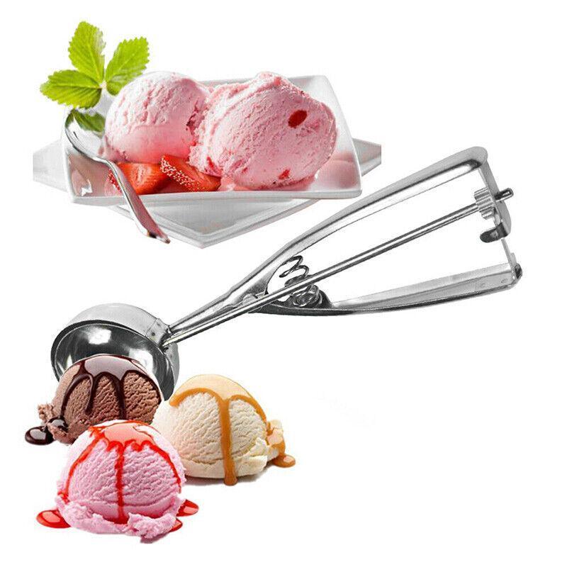 Stainless Steel Icecream Ice Cream Scoop Cookie Dough Mash Spoon Trigger 6Cm Dia V528-CREAMSCOOP-6CM-233169