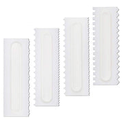 4Pcs Cake Decorating Icing Smoother Edge Frosting Scraper Comb Pastry Spatulas V528-CREAMYCOMB-2829157-456519