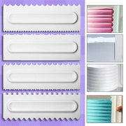 4Pcs Cake Decorating Icing Smoother Edge Frosting Scraper Comb Pastry Spatulas V528-CREAMYCOMB-2829157-456519