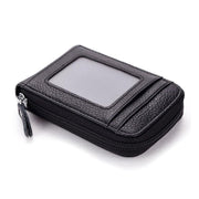 Rfid Blocking Leather Wallet Anti-Theft Credit Card Holder Men Women Coin Purse - Coffee V528-CREDITCARD-COFFEE-840825