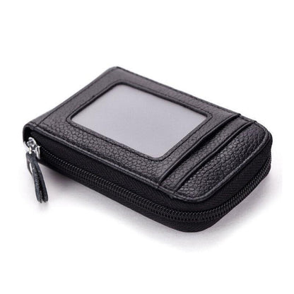 Rfid Blocking Leather Wallet Anti-Theft Credit Card Holder Men Women Coin Purse - Red V528-CREDITCARD-RED-764807